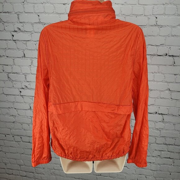 Free People Orange Nylon Full Zip Lightweight Windbreaker Jacket Size Medium M - Picture 2 of 12